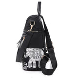 Elephant Print Travel Backpack Women School Bag Mochilas