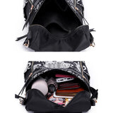 Elephant Print Travel Backpack Women School Bag Mochilas