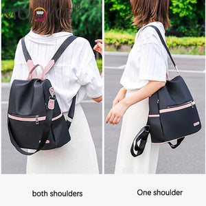 Oxford Cloth Backpack Shoulder Bag Ladies Travel Knapsack