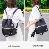 Oxford Cloth Backpack Shoulder Bag Ladies Travel Knapsack