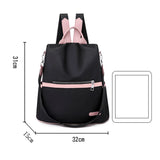 Oxford Cloth Backpack Shoulder Bag Ladies Travel Knapsack