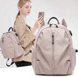 Large Capacity Women's Backpack College StudentsTravel Bag School - Solid