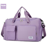 Oxford Cloth Shoulder Duffel Handbag Women Travel Sport Fitness Gym Bags