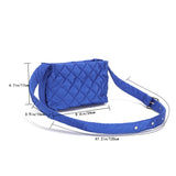 Women's Embroidered Shoulder Bag w/ Rhombus Design