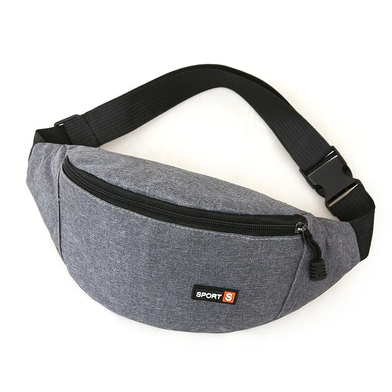 Oxford Fanny Pack Banana Bags Travel Men Women Belt Bag Phone Money Waist Bag