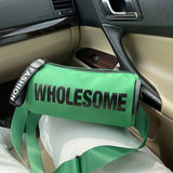 Oxford Round Small Bag Women's Casual Crossbody Bags Wide Women Handbags