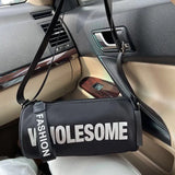 Oxford Round Small Bag Women's Casual Crossbody Bags Wide Women Handbags