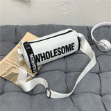 Oxford Round Small Bag Women's Casual Crossbody Bags Wide Women Handbags