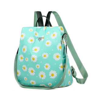 Anti Theft Waterproof School Backpack for Women, Oxford Material