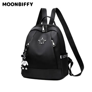 Oxford Women Backpack Large Capacity Travel Shoulder Bag Pendant School Bags