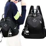 Oxford Women Backpack Large Capacity Travel Shoulder Bag Pendant School Bags