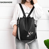 Embroidery Print Travel Backpack School Shoulder Bag