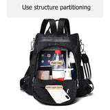 Oxford Women Backpack Embroidery Print School Shoulder Bags Anti-theft