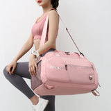 Oxford Women Shoulder Bags Waterproof Sports Gym Bag with Shoes Compartment