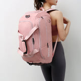 Oxford Women Shoulder Bags Waterproof Sports Gym Bag with Shoes Compartment