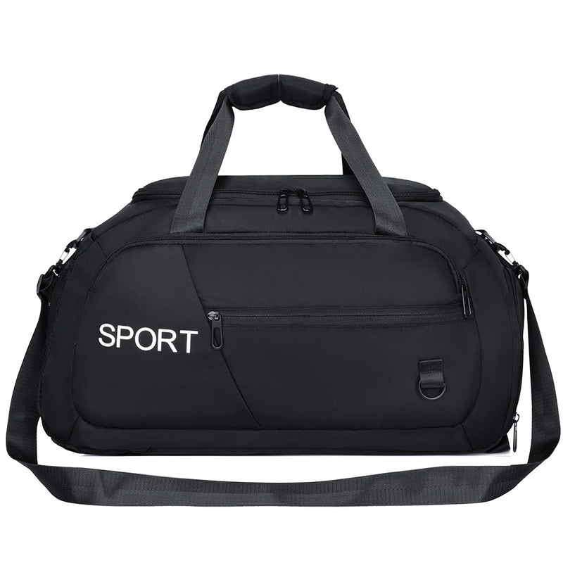 Oxford Women Shoulder Bags Waterproof Sports Gym Bag with Shoes Compartment