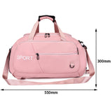 Oxford Women Shoulder Bags Waterproof Sports Gym Bag with Shoes Compartment