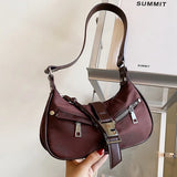 Oxford Women's Shoulder Bag Half Moon Handbag Y2K Tote Purse