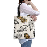 Oyster Seafood Bag Women Reusable Shopper Tote Bag