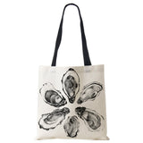 Oyster Seafood Bag Women Reusable Shopper Tote Bag