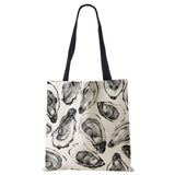 Oyster Seafood Bag Women Reusable Shopper Tote Bag