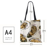 Oyster Seafood Bag Women Reusable Shopper Tote Bag