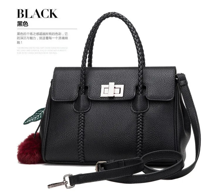 Crocodile Pattern Leather Tote Bag Small Tassel Shoulder Messenger Bags