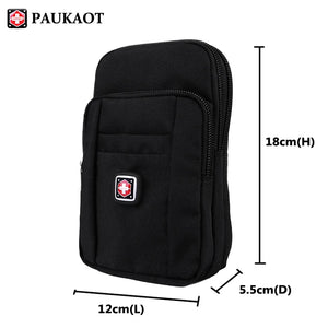 Vertical Waterproof Belt Bag for Men