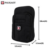 Vertical Waterproof Belt Bag for Men