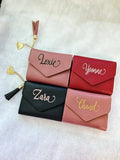 Personalised Name Trifold Wallet Birthday Gift Purse BRIDESMAID WALLET Wallet