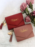 Personalised Name Trifold Wallet Birthday Gift Purse BRIDESMAID WALLET Wallet