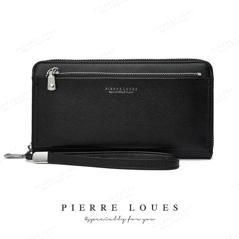 PIERRELOUES Long Clutch Wallet Large Capacity Women Purse Lady Purses Phone Pock