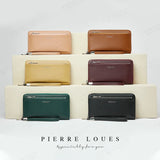 PIERRELOUES Long Clutch Wallet Large Capacity Women Purse Lady Purses Phone Pock