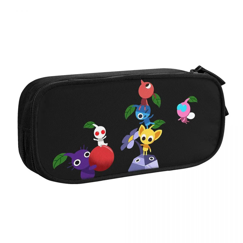 PIKMIN Characters Pen Box Student School Anime Zipper Bag Stationery Gift