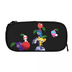 PIKMIN Characters Pen Box Student School Anime Zipper Bag Stationery Gift