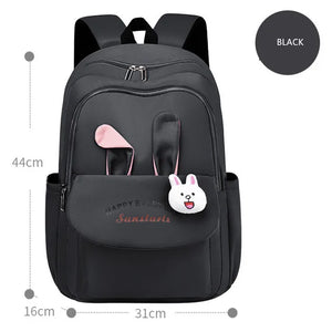Girls' Rabbit Purple Pink School Backpack Waterproof Book Bag Kids Gift