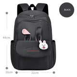 Girls' Rabbit Purple Pink School Backpack Waterproof Book Bag Kids Gift
