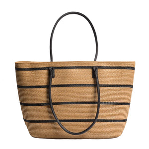 PP Straw Stripe Bag Summer Handbag Shoulder Bag
