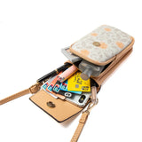 Double Zipper Mobile Phone Bag Mini Diagonal Back