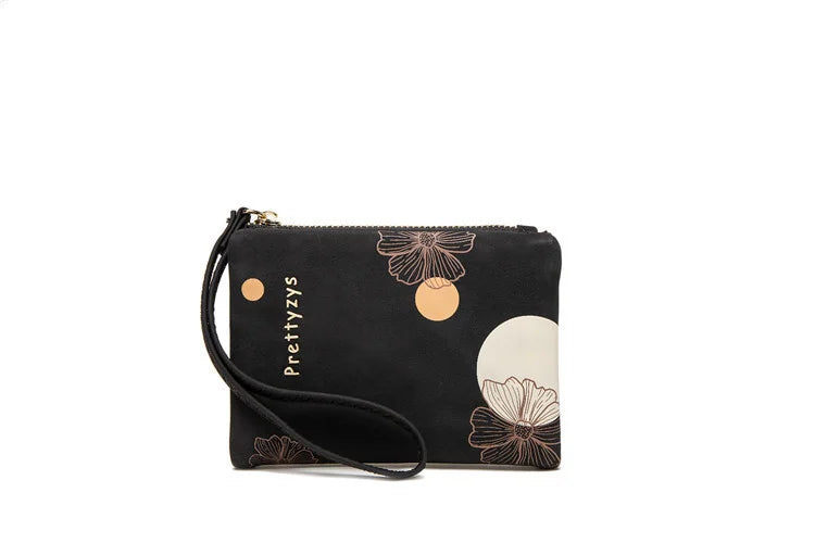 PRETY Women's Zipper Snap Wrist Wallet Long Bag