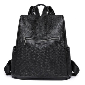 PU Anti-theft Backpack Women Large-capacity Dual-use Backpack