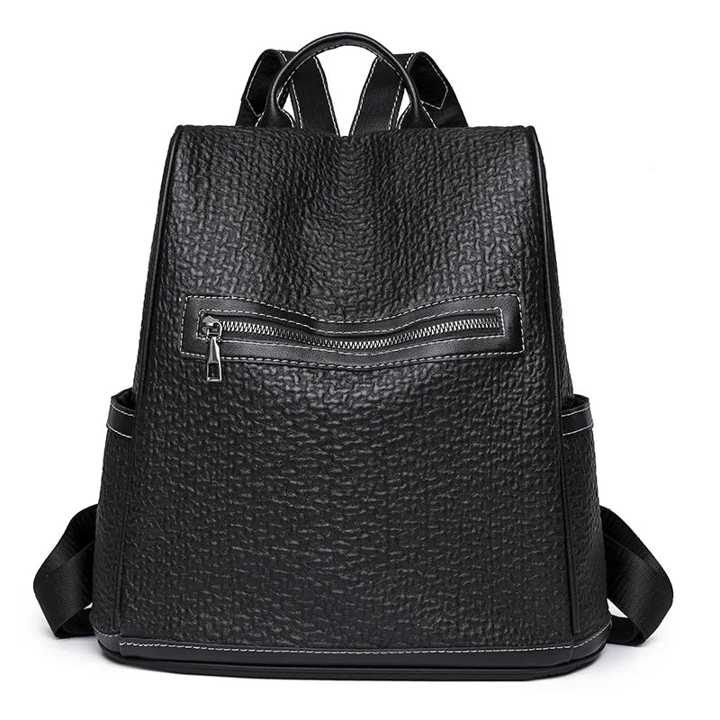 PU Anti-theft Backpack Women Large-capacity Dual-use Backpack