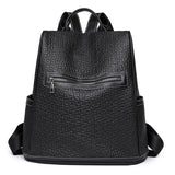 PU Anti-theft Backpack Women Large-capacity Dual-use Backpack