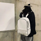 PU Backpacks Large Capacity Unisex School Bag Harajuku Travel Ins Retro Vintage
