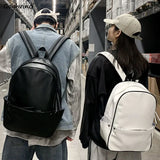 PU Backpacks Large Capacity Unisex School Bag Harajuku Travel Ins Retro Vintage