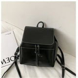 PU Backpacks Women Style String Little Rucksack Lady Big Capacity