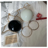 PU Ball Shape Evening Bag Round Shoulder Bag Chain Crossbody
