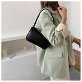 PU Underarm Bag Zipper French Handbag