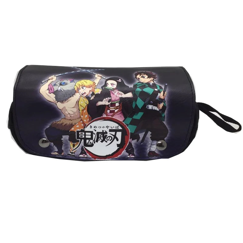 PU Cartoon Student Pencil Case Make-up Collection School Bag Supplies
