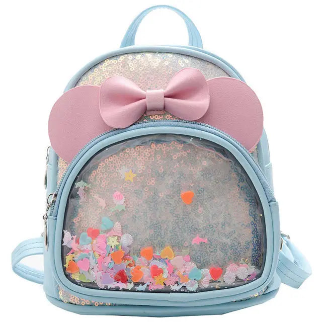 PU Children's Leather School Bags Kids Student Backpacks Toddler Kindergarten